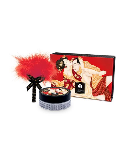 SHUNGA KISSABLE MASSAGE POWDER SPARKLING STRAWBERRY WINE