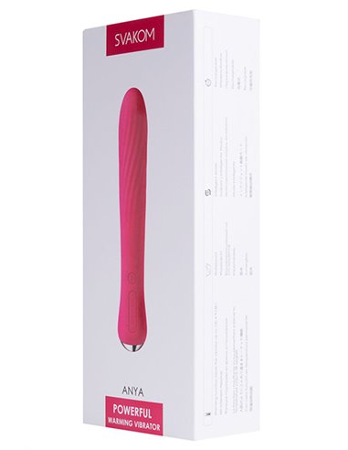 Vibrador flexible y recargable SVAKOM Anya Plum Red