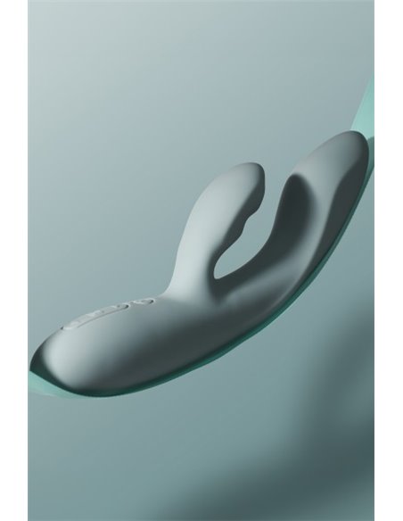 Vibrador de doble estimulación SVAKOM CHIKA TURQUOISE GREY
