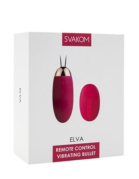 Huevo Vibrador con Mando SVAKOM ELVA PLUM RED