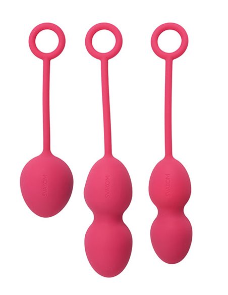 Kit de 3 bolas chinas SVAKOM NOVA PLUM RED