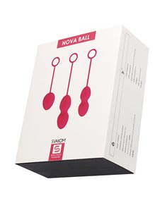 Kit de 3 bolas chinas SVAKOM NOVA PLUM RED 2