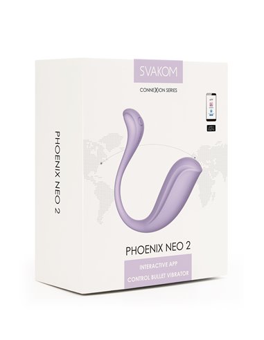 Vibrador con luz externa SVAKOM PHOENIX NEO 2 PASTEL LILIAC