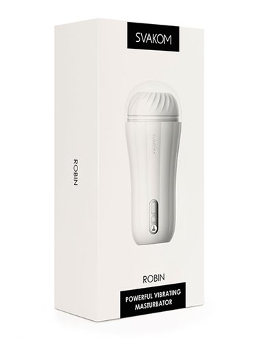 Potente Masturbador Vibrador SVAKOM ROBIN WHITE