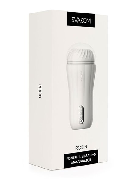 Potente Masturbador Vibrador SVAKOM ROBIN WHITE