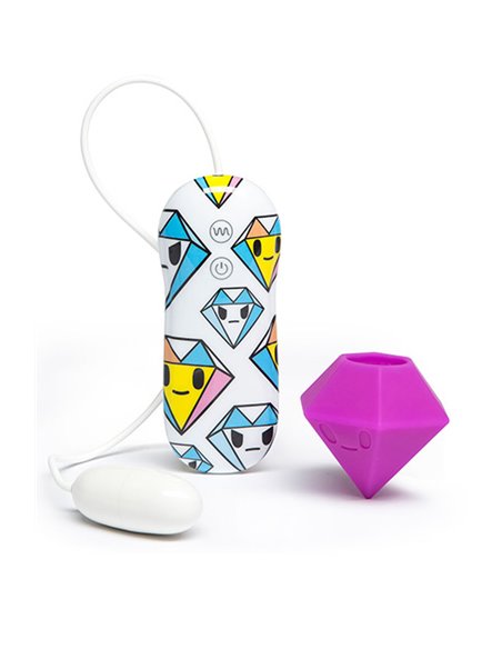 tokidoki 7 Function Silicone Purple Diamond Clitoral Vibrator