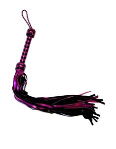 FLOGGER 55 CM CUERO METALICO LILA