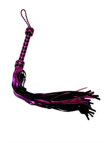 FLOGGER 55 CM CUERO METALICO LILA
