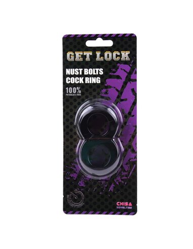 Anillo para el Pene Doble Duo Cock 8 Negro