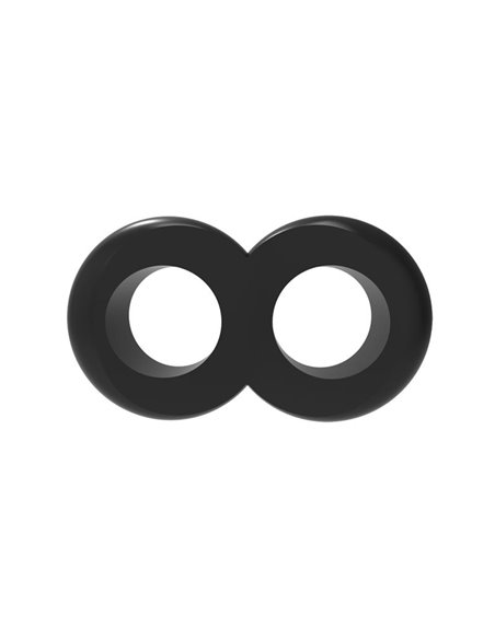 Anillo para el Pene Doble Duo Cock 8 Negro