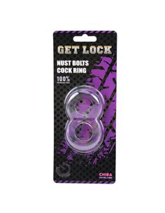 Anillo para el Pene Doble Duo Cock 8 Transparente 2