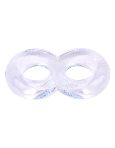 Anillo para el Pene Doble Duo Cock 8 Transparente