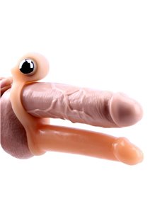Funda para el Pene con Vibracion 15.5 cm Natural 2