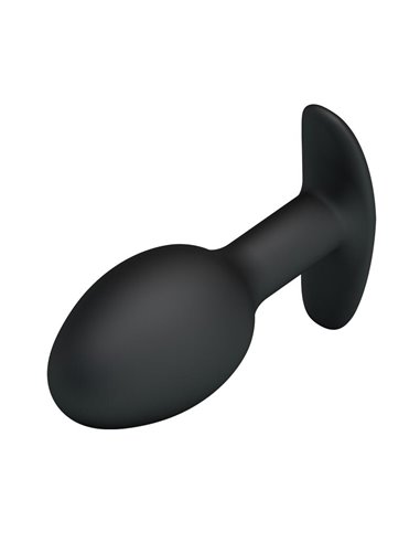 Plug Anal Silicona Negro con Bola