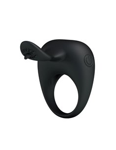 Pretty Love Anillo Vibrador Tonguo Negro