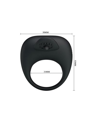 Pretty Love Anillo Vibrador Tonguo Negro