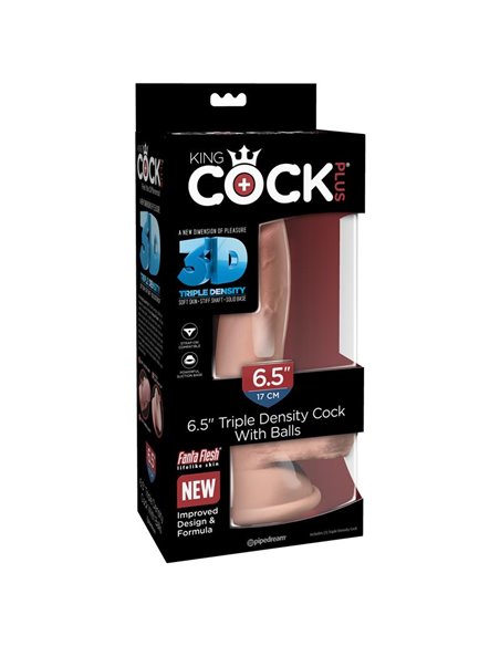 Dildo Triple Densidad con Testículos 6.5