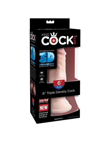 3D Dildo Triple Densidad Plus 6 Natural