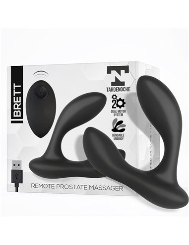 Brett Masajeador Prostático Control Remoto USB Silicona Líquida