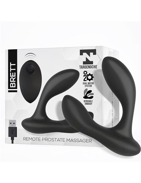 Brett Masajeador Prostático Control Remoto USB Silicona Líquida