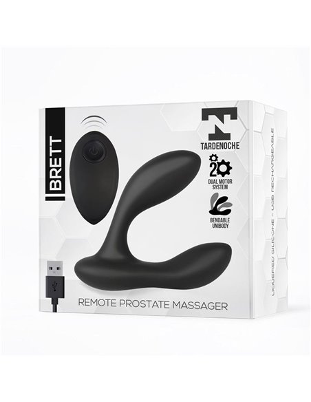 Brett Masajeador Prostático Control Remoto USB Silicona Líquida