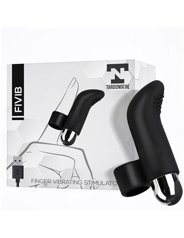 Fivib Estimulador de Dedo USB Silicona Negro