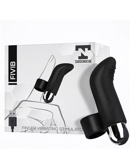 Fivib Estimulador de Dedo USB Silicona Negro