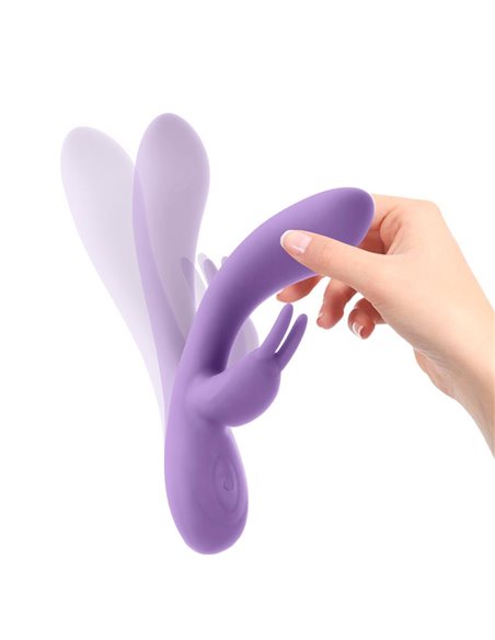 Mauve Vibrador Unibody Silicona Líquida USB Púrpura