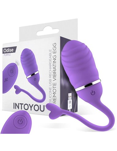 Huevo Vibrador Control Remoto Odise USB Silicona Púrpura