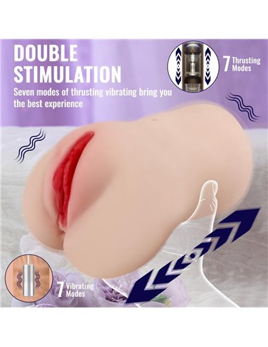 Eliza Vagina y Ano con Vibración, Thrusting y APP 1.83 kg