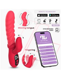 Tingly Vibrador con Finger y Movimiento Waving con APP