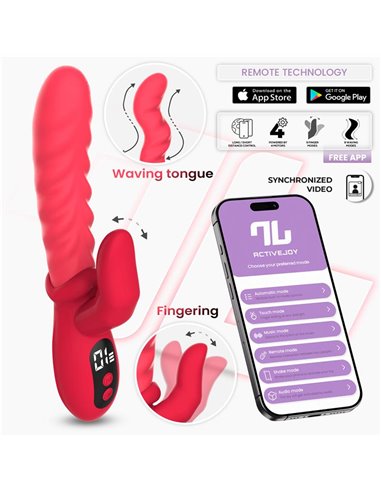 Tingly Vibrador con Finger y Movimiento Waving con APP