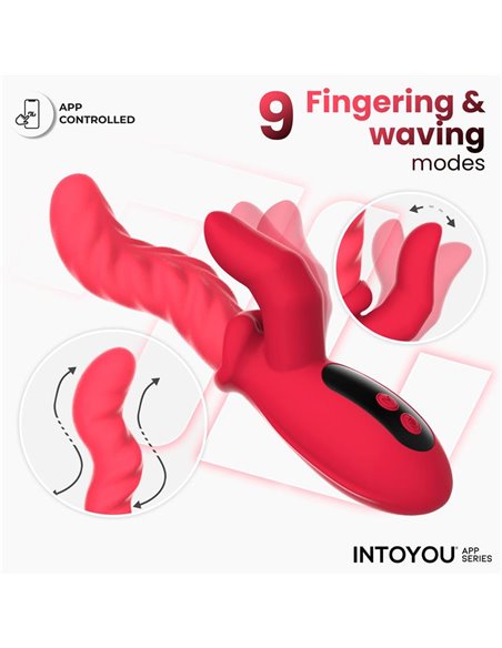 Tingly Vibrador con Finger y Movimiento Waving con APP