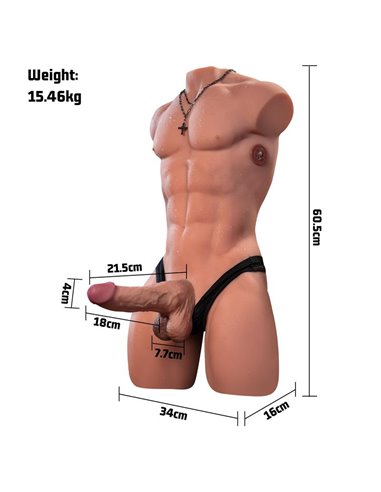 Henry Torso con Dildo Desmontable, Thrusting y APP 15,7 kg