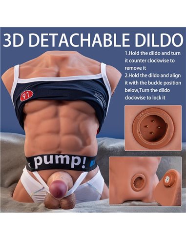 Fitter Torso con Dildo Desmontable, Thrusting y APP 11.6 kg