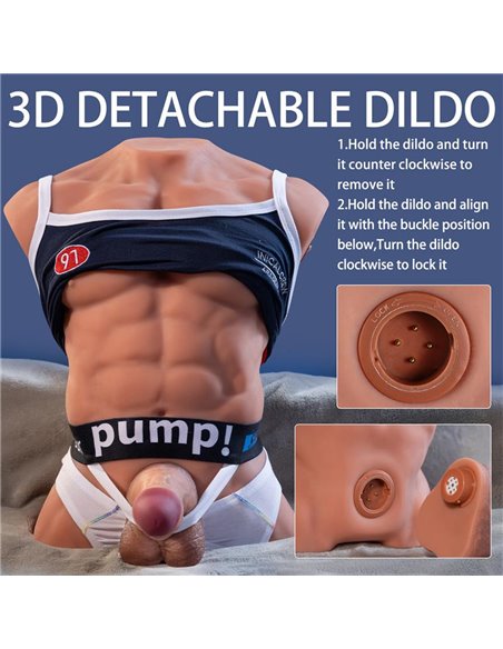 Fitter Torso con Dildo Desmontable, Thrusting y APP 11.6 kg
