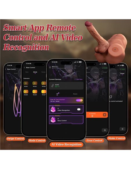 Jonah Semi Toris con Dildo Desmontable, Thrusting y APP 3.48 kg