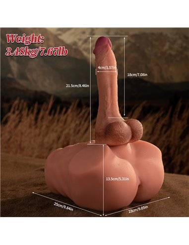 Jonah Semi Toris con Dildo Desmontable, Thrusting y APP 3.48 kg