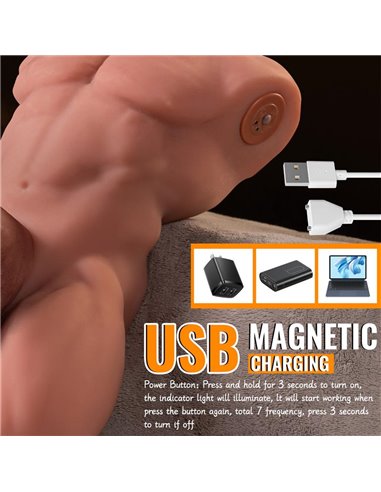 Ely Torso con Dildo Desmontable, Thrusting y APP 4.1 kg