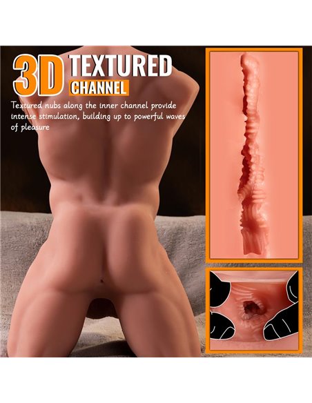 Ely Torso con Dildo Desmontable, Thrusting y APP 4.1 kg