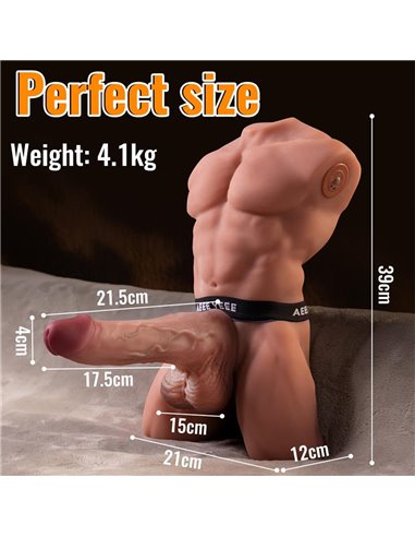 Ely Torso con Dildo Desmontable, Thrusting y APP 4.1 kg