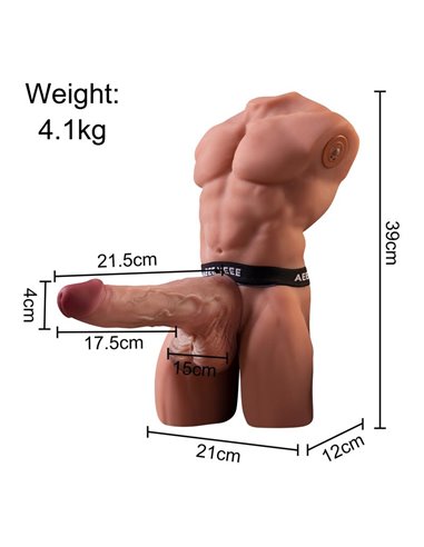 Ely Torso con Dildo Desmontable, Thrusting y APP 4.1 kg