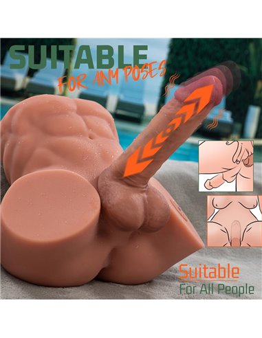 Gretel Semi Torso con Dildo Desmontable, Thrusting y APP 6 kg