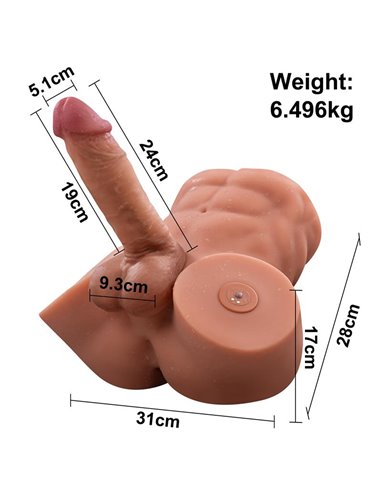 Gretel Semi Torso con Dildo Desmontable, Thrusting y APP 6 kg