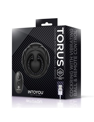 Torus Anillo Vibrador con Bola Clitoriana con Control Remoto USB
