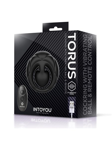 Torus Anillo Vibrador con Bola Clitoriana con Control Remoto USB