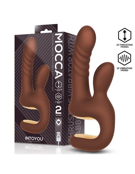 Mocca Vibrador con Thrusting y Mango Ergonómico USB