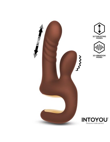 Mocca Vibrador con Thrusting y Mango Ergonómico USB