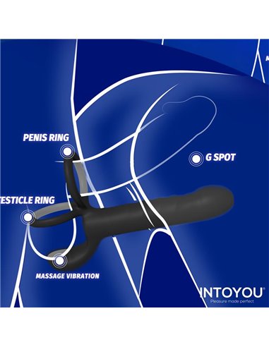 Magnor Dildo con Anillo Doble y Estimulador de Testículos