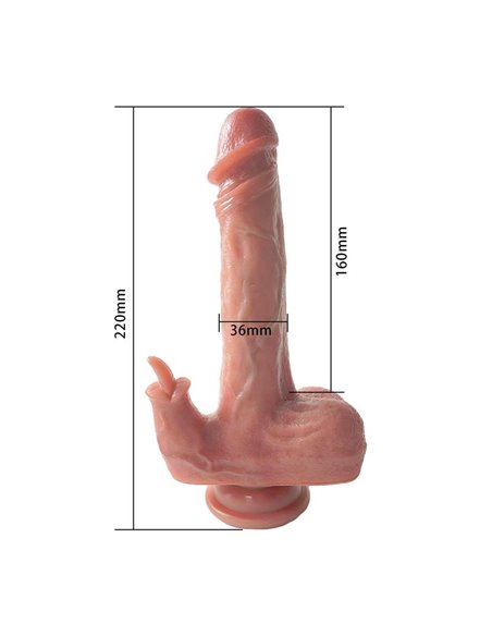 Dildo con Vibración, Thrusting y Calor